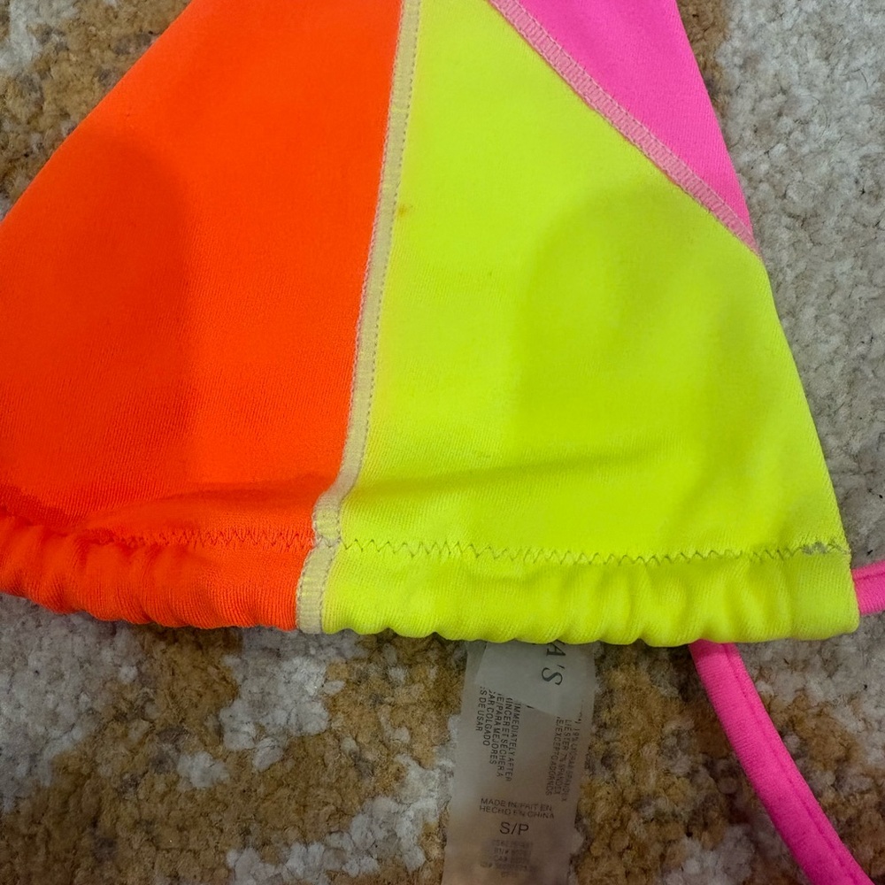 Victoria Secret Neon Colorblock Triangle String Bikini - Picture 6 of 6